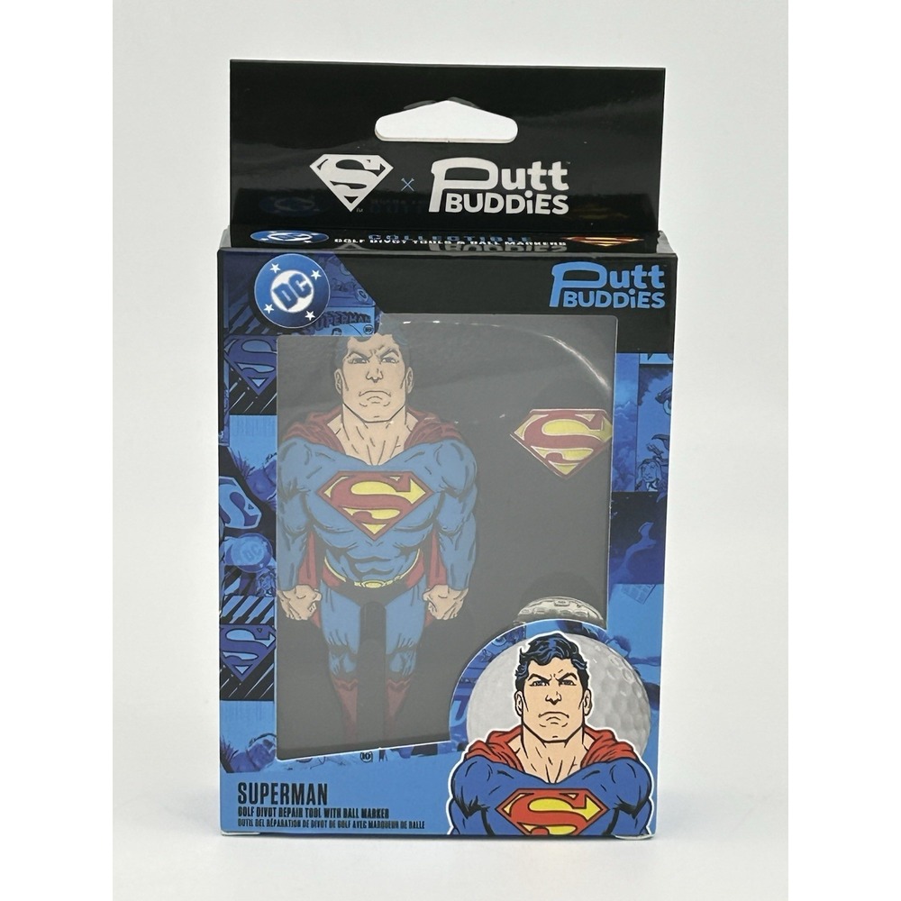Superman DC x Putt Buddies Collectible Golf Divot Repair Tool W/Ball Maker RARE